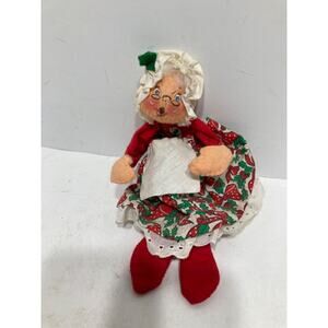 Annalee Mobilitee Dolls 1987 posable 7” surprised Christmas Mrs. Claus Decor